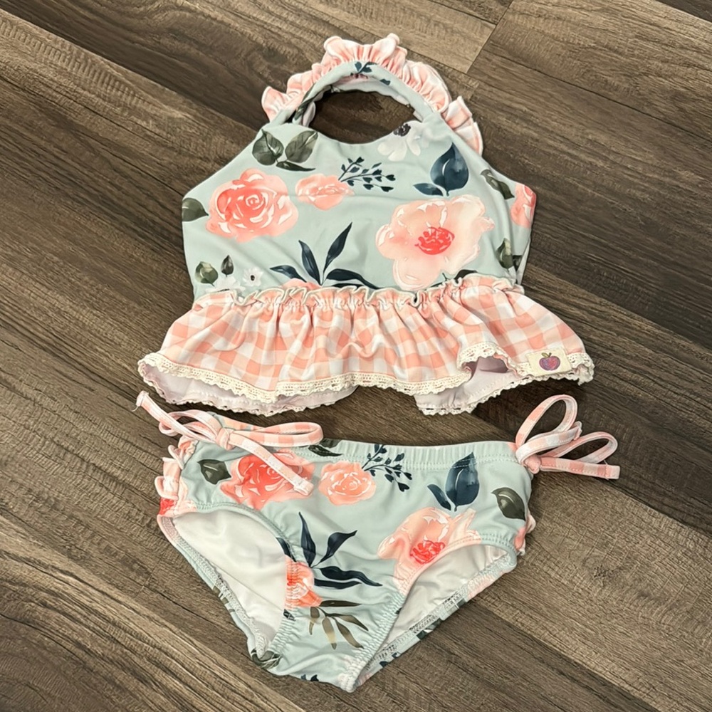 Floral Ruffle Bikini Set
